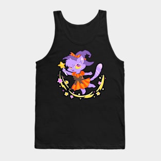 Halloween Kitty Magician Tank Top